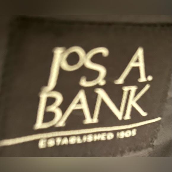 JoS A Bank Wool Silk Jacket Sport Coat Brown Houndstooth Men's 46R 2 Buttons - Picture 6 of 7